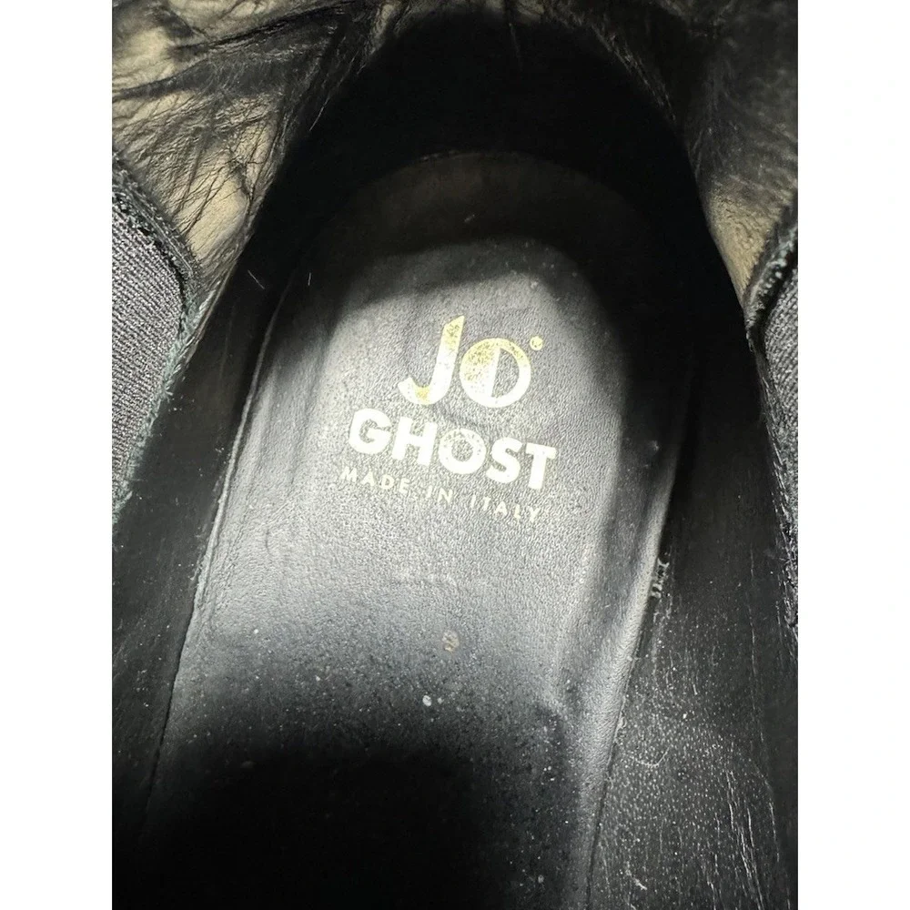 Jo Ghost Leather Ankle Black Exotic Leather Chelsea Boots Size EU 44.5 / 11.5 US